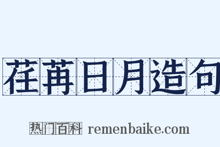 荏苒日月造句是什么意思的图片